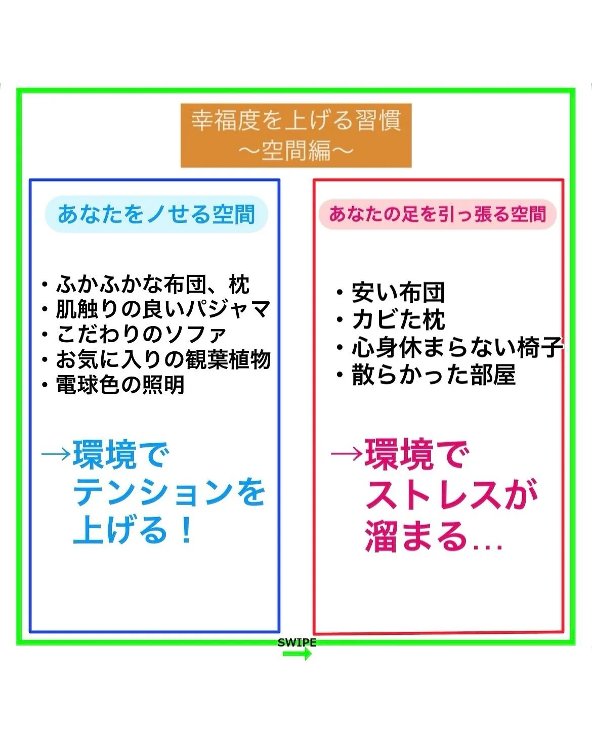 【永久保存版】一目で分かる?幸福な習慣と不幸な習慣